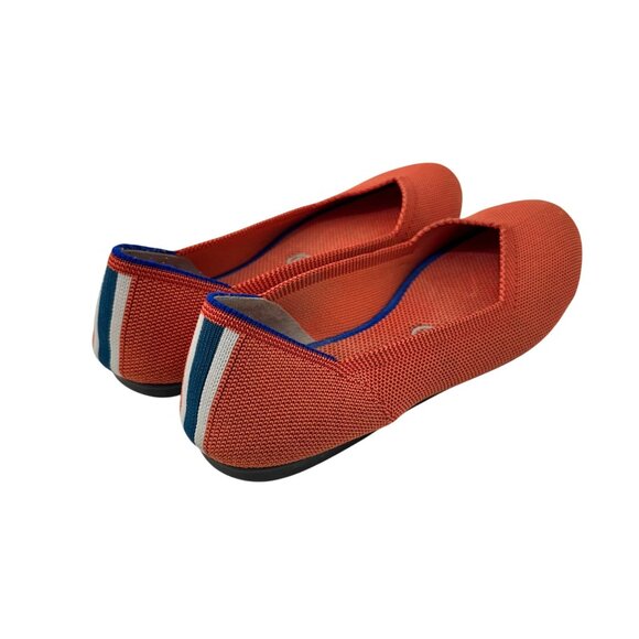 Rothys Womens Orange Loafer Flats Size 7.5 Sustainable Knit Material Lightweight - Picture 5 of 16